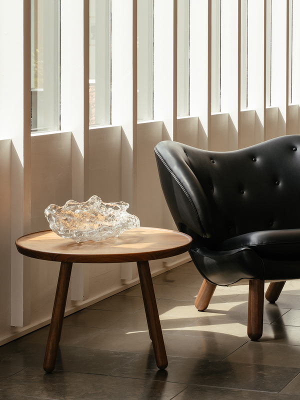 The Pelican Table in walnut.