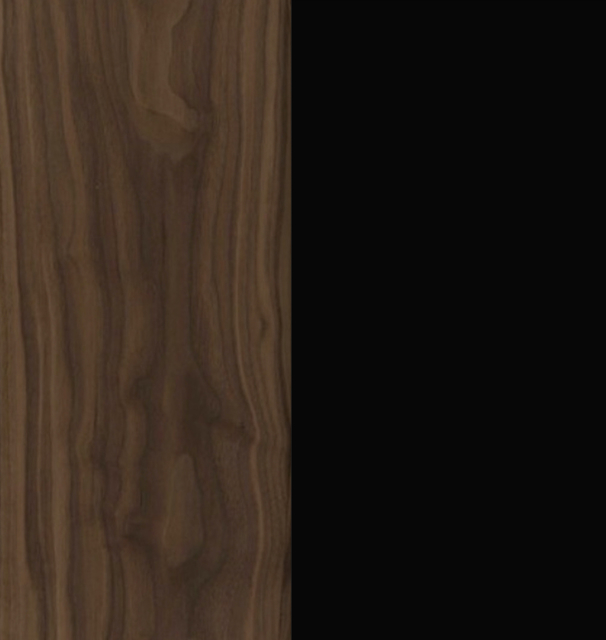 Walnut / Black High Gloss Laminate